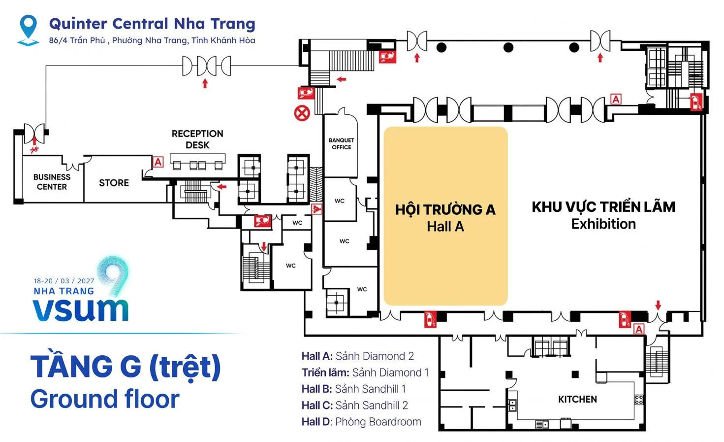 Ground floor plan of Quinter Central Nha Trang